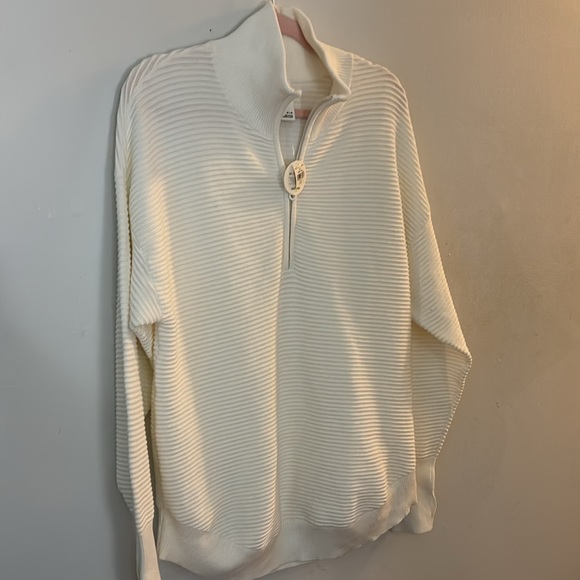 NWT ARIES RIBBED WHITE SWEATER - Picture 2 of 15